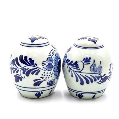 Blue & White Ceramic Salt & Pepper Shakers