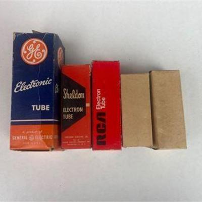 Assorted Lot of GE, RCA, and Sheldon Electron Tubes in Original Packaging