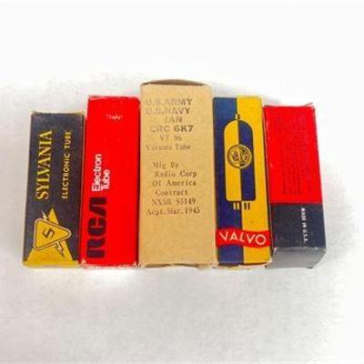 Lot of 5 Electronic Vacuum Tubes