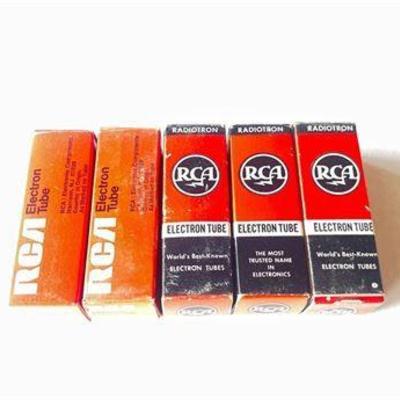 Lot of Five RCA Electron Tubes in Original Boxes