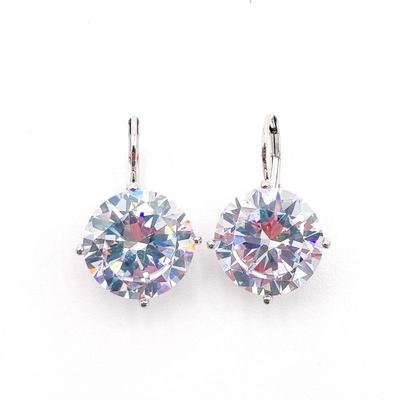 CZ 925 Sterling Silver Drop Earrings