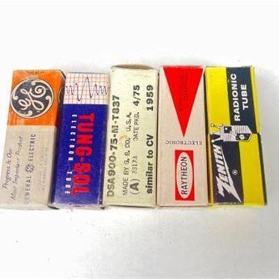 Lot of 5 Electron Tube Boxes