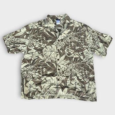 Kavu XL Cotton Floral-Print Button-Up Shirt