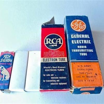 Assorted Electron Tubes with RCA and GE Packaging
