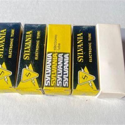Lot of 5 Sylvania Electronic Vacuum Tubes in Original Packaging