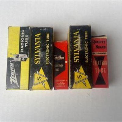 Lot of Five Vintage Electronic Vacuum Tubes