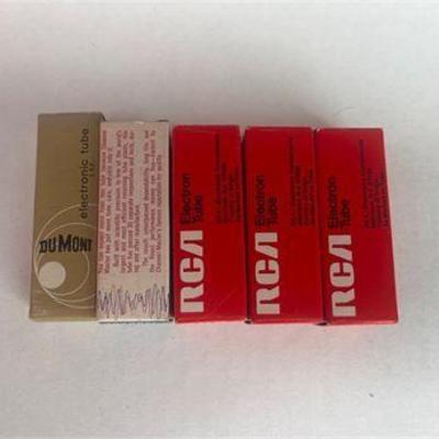 Lot of Five Electron Tubes by RCA, DuMont, and Channel Master