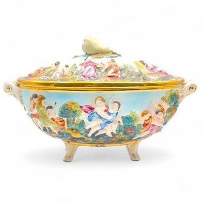 Italian Capodimonte Porcelain Tureen