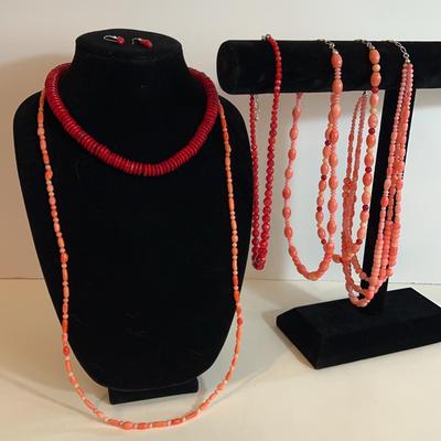 Pink And Red Coral Necklaces