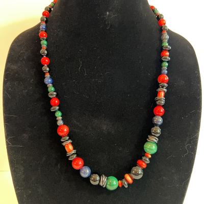 Multi Stone Beaded Necklace