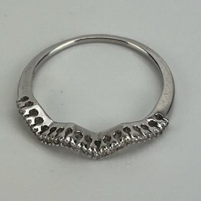 A 14k White Gold OTC Italian Natural Diamond Ring