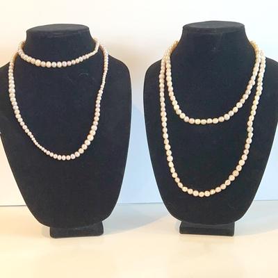 Long Stranded Pearl Necklaces