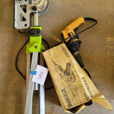 DeWalt Angle Grinder And Rockwell JawStand