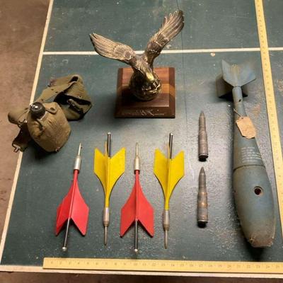 Military inspired display items and practice ordnance