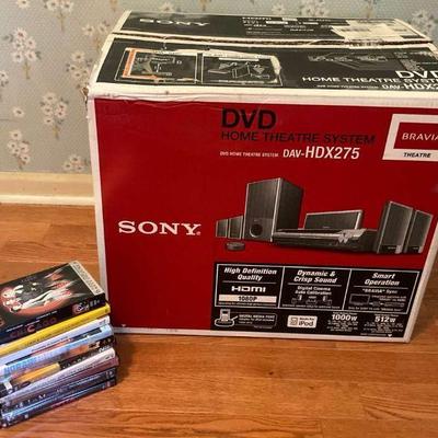 Sony dvd home theatre system with dvds