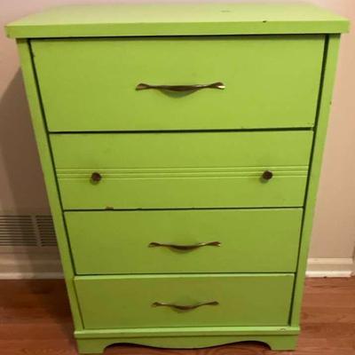Green 3 drawer chest of drawers