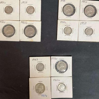 1940s 1950s u.s. quarter collection