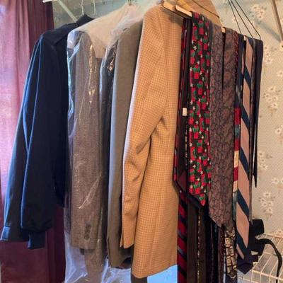 Men s clothing assortment – size large and suit 41l