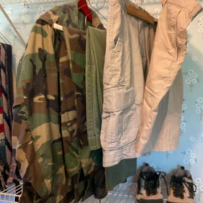 Men s military style apparel and footwear