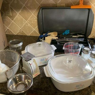 Assorted kitchenware and glassware