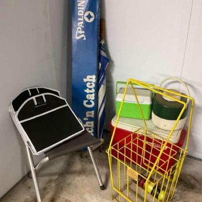 Stool coolers, and sports gear