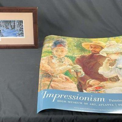 Title framed print and impressionism poster