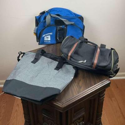 Set of three travel and tote bags