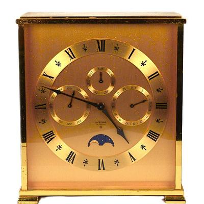Imexal Swiss Brass Mantle Desk Clock
