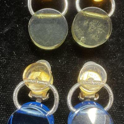 Lot 2 Vintage Lucite Beaded Earrings
