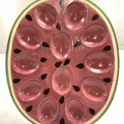 NANTUCKET HOME Porc Watermelon Deviled Egg Dish
