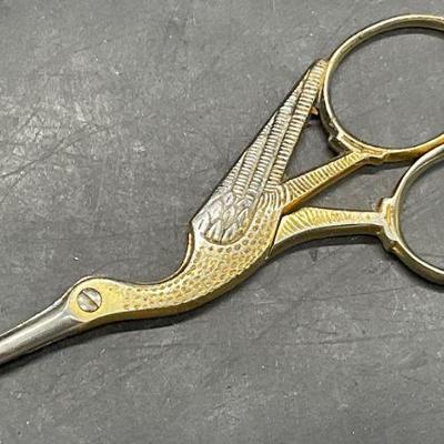Vintage Marks Solingen Germany Crane Scissors
