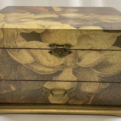 MIKASA MAGNOLIA Floral Jewelry Box W Lid
