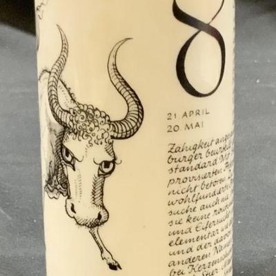 Signed Taurus Porcelain Vessel
