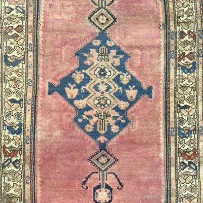 Vintage Handmade Oriental Wool Rug
