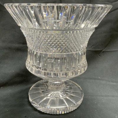 GALWAY Irish Crystal Footed Vessel 8in Tall
