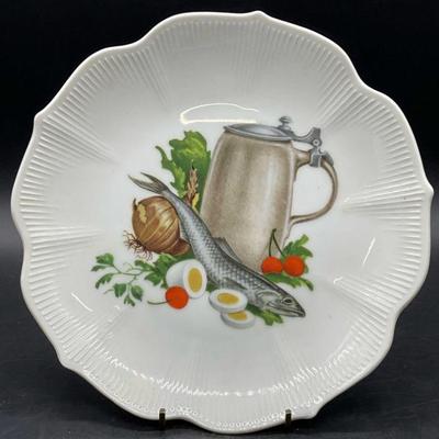 Vintage Lunchtime Still Life Motif Ceramic Dish
