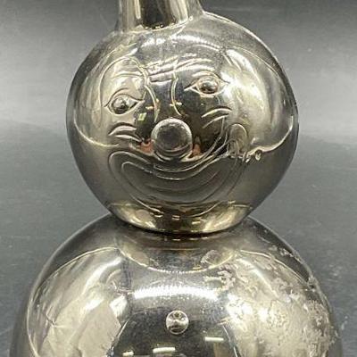 RAIMOND Silver Plated Roly Poly Clown Bank
