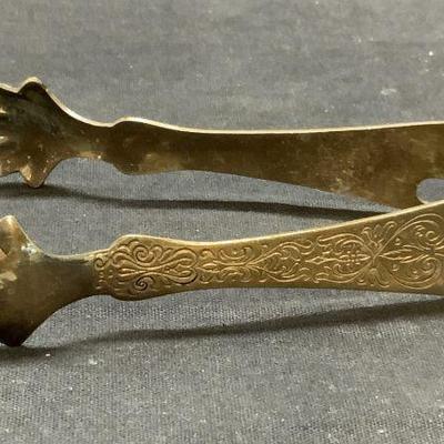 Vintage Silver Plated Claw Tongs
