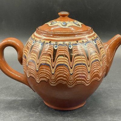 Trademarked Vintage Artisan Pottery Teapot, Lid
