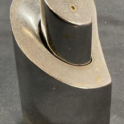 Vtg Silver Tone Heart Salt & Pepper Shakers
