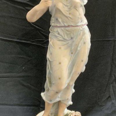Vtg Meissen Style Porcelain Female Goddess Figural

