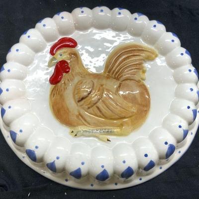 DH HOLMES Hand Painted Ceramic Rooster Mold
