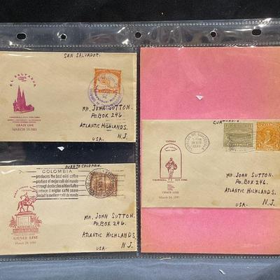 1933 Grace Line Commemorative Covers, S. America
