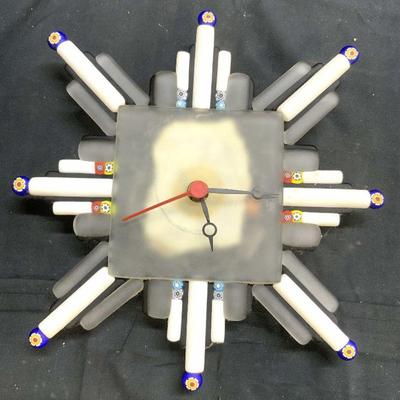 MURANO Art Glass Wall Clock Wall Decor
