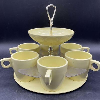 St7 HEMCOWARE USA Vntg Tidbit Server & Coffee Cups

