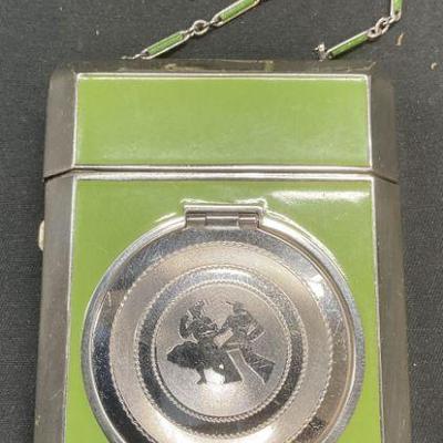 Vtg Terri Green Bakelite Vanity Case Compact
