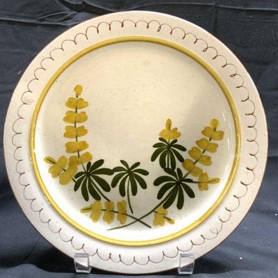 STANGL Hand Painted Ceramic Floral Detailed Plate
