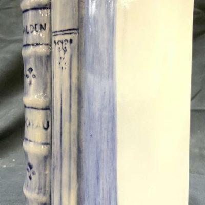 NS GUSTIN CO Vtg Porc Books Bookend
