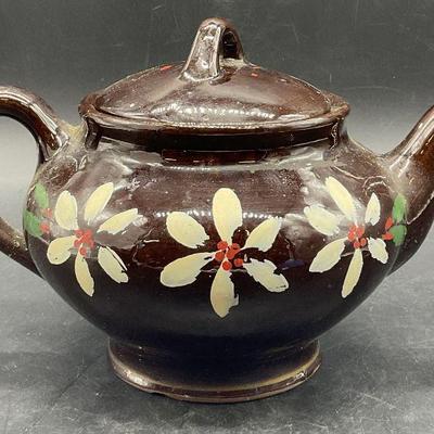 Royal Canadian Art Vintage Floral Pottery Teapot
