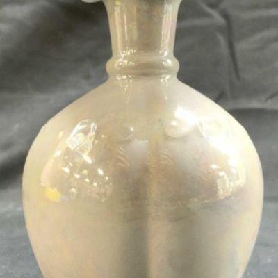 Footed Porcelain Perfume Bottle W Stopper
